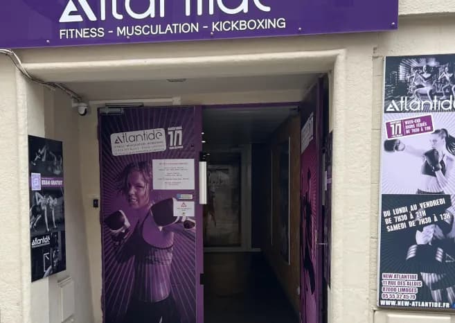 Devanture de la salle de sport New Atlantide à Limoges
